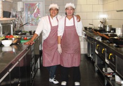 In de keuken
