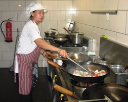 In de keuken