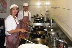 In de keuken